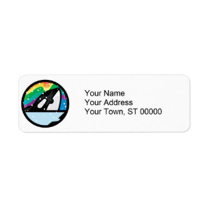 snowy orca circle design