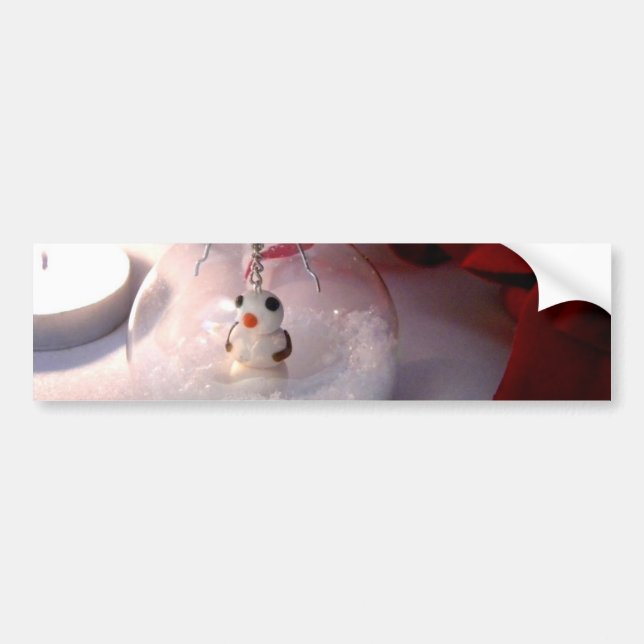 Snowy Ornament Bumper Sticker (Front)