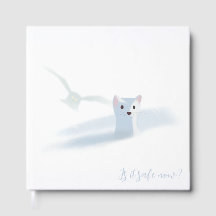 Snowy owl and a white weasel