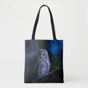 Snowy Owl at Night  Tote Bag