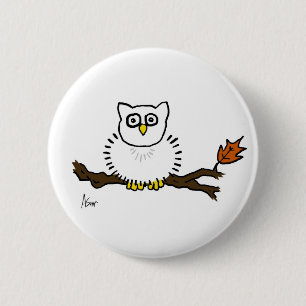 Snowy Owl Button
