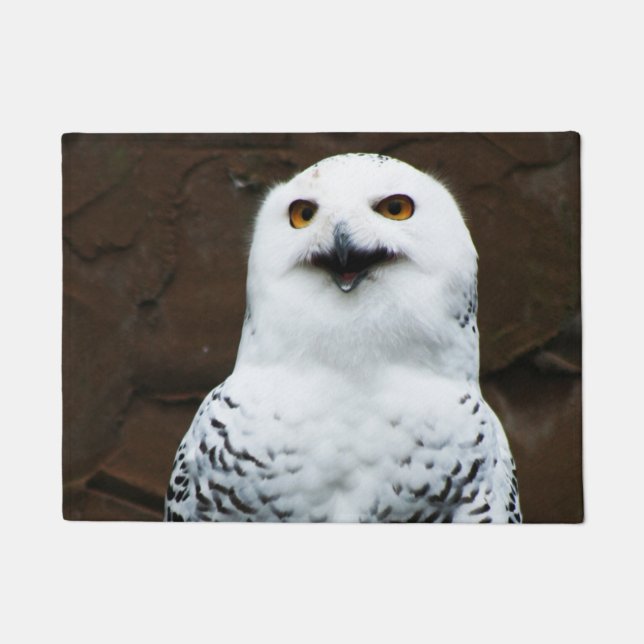 Snowy Owl dmcna Doormat (Front)
