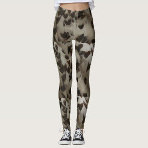 Snowy Owl Feathers Leggings