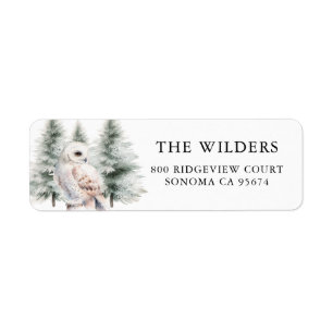 Snowy Owl Forest Return Address