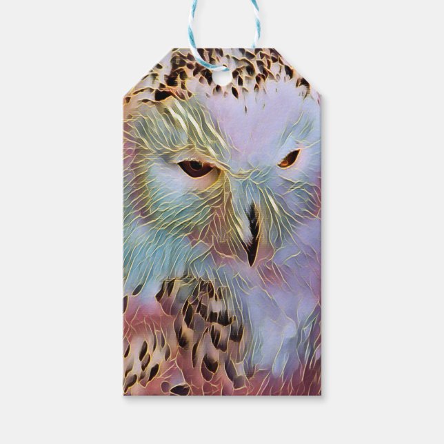 SNOWY OWL   GIFT TAGS (Front)