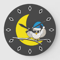Snowy Owl in a New Moon Winter Night