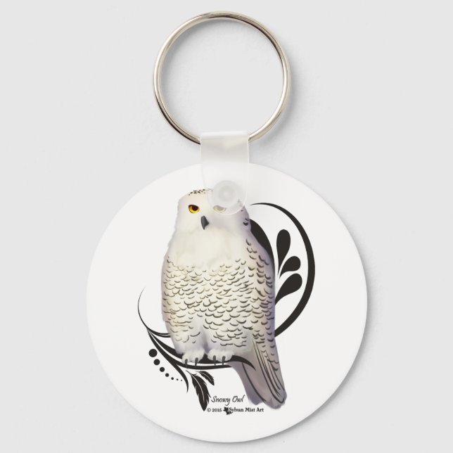 Snowy Owl Keychain (Front)