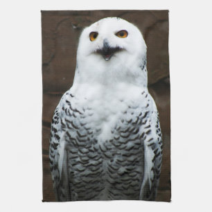 Snowy Owl ktcnm Kitchen Towel