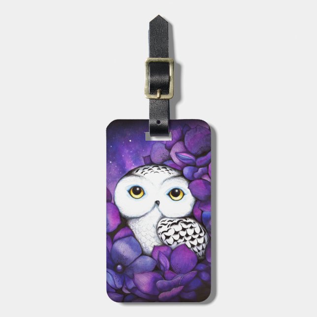 Snowy Owl Luggage Tag (Front Vertical)