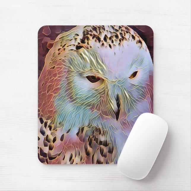 SNOWY OWL   MOUSE PAD (With Mouse)