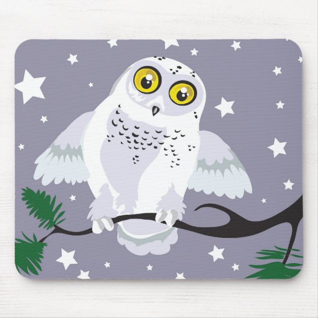 Snowy Owl Mousepad (Front)