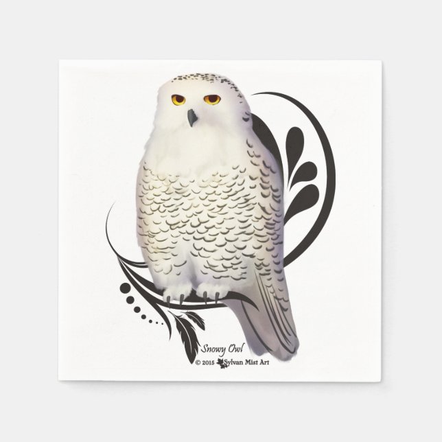 Snowy Owl Napkin (Front)