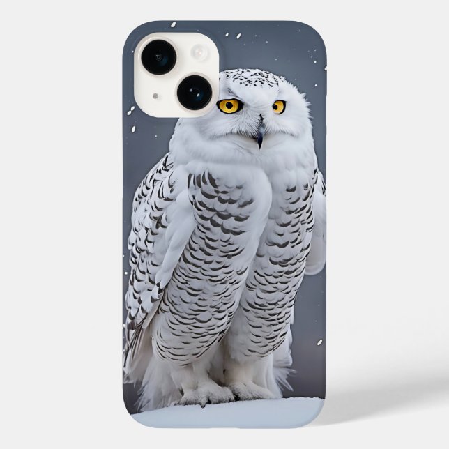 Snowy Owl On Snow Case-Mate iPhone Case (Back)