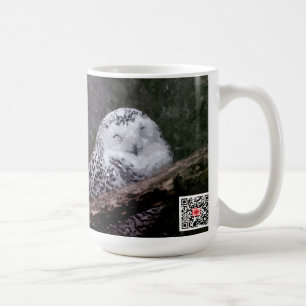 Snowy Owl Pair Woodland Wildlife Art Coffee Mug