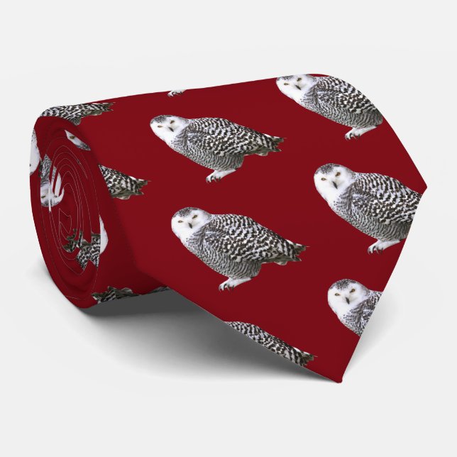 Snowy Owl Tie (Rolled)
