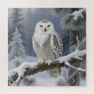 Snowy Owl Winter Portrait Jigsaw Puzzle