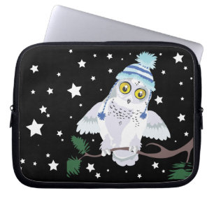 Snowy Owl with Hat~ laptop case