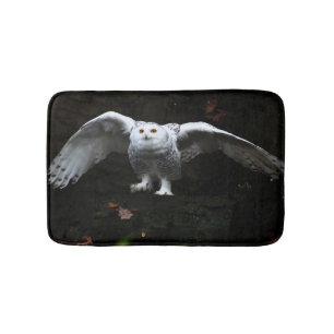 Snowy Owl With Open Wings bmcn Bath Mat