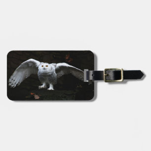 Snowy Owl With Open Wings cd ltcnm Luggage Tag