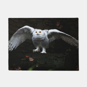Snowy Owl With Open Wings dmcn Doormat