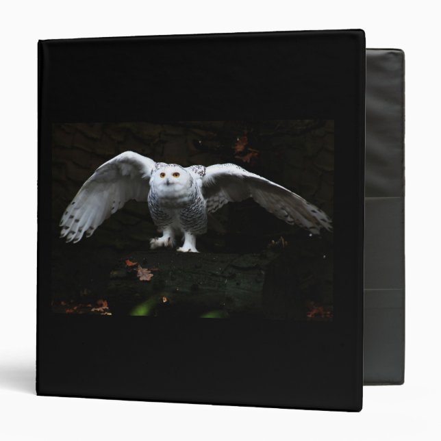 Snowy Owl With Open Wings rba Binder (Front/Inside)
