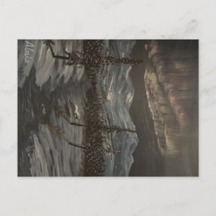 Snowy Owls and Dancing Aurora Postcard