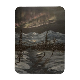 Snowy Owls and Northern Lights Magnet