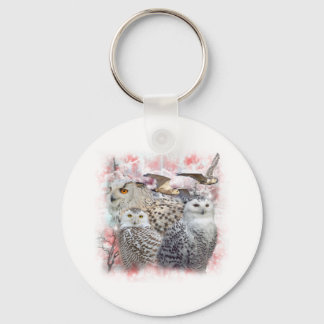 Snowy Owls Keychain