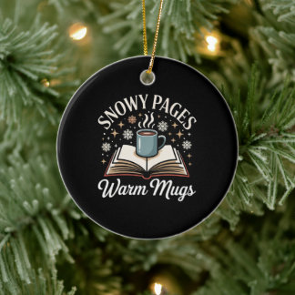 Snowy Pages Bookish Christmas Ornament