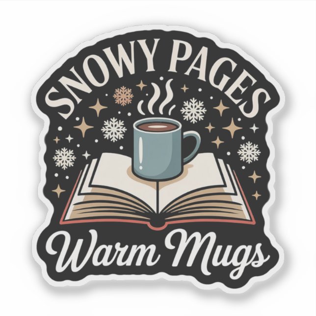 Snowy Pages Warm Mugs – Cozy Holiday Reading (Front)