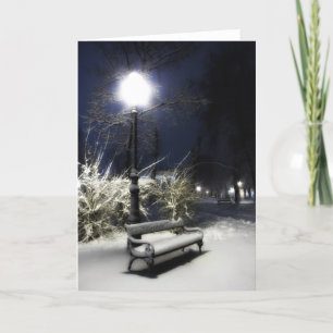 Snowy Park Holiday Card
