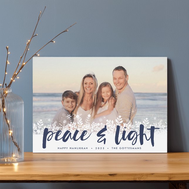 Snowy Peace | Hanukkah Photo Holiday Card (Creator Uploaded)