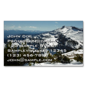 Snowy Peaks of Grand Teton Mountains II Photo Magnetic Business Card