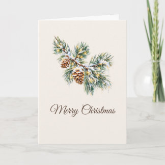 Snowy Pine Branch Card