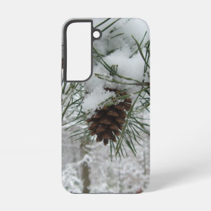 Snowy Pine Branch Winter Nature Photography Samsung Galaxy Case