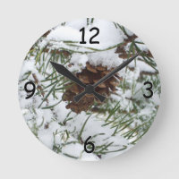 Snowy Pine Cone I Winter Nature Photography