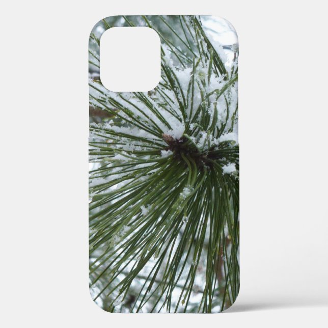 Snowy Pine Needles Winter Nature Photography Case-Mate iPhone Case (Back)