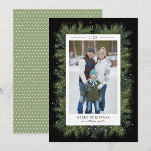 Snowy Pines Christmas Photo Card