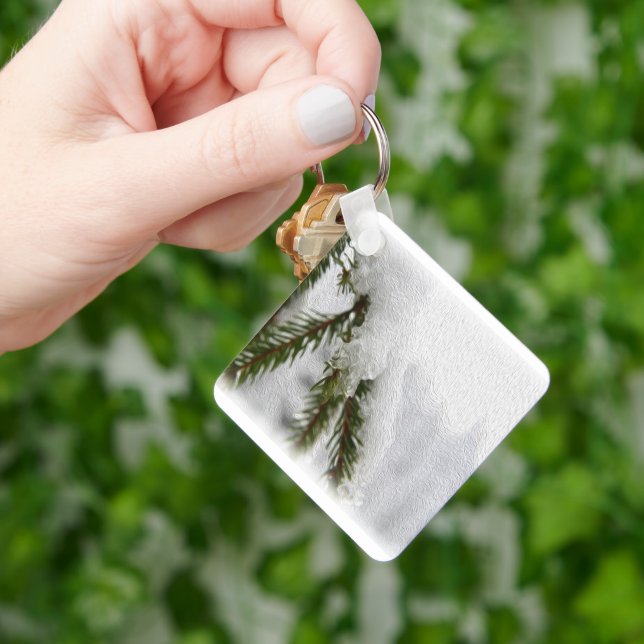 Snowy Pines Keychain (Hand)
