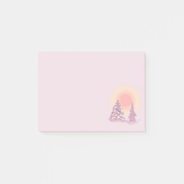 Snowy Pines Post-it Notes (Front)