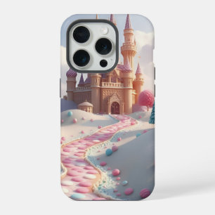 Snowy Pink Candyland Fairy Castle iPhone 15 Pro Case