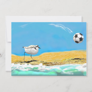 Snowy Plover and Soccerball Thank You Card