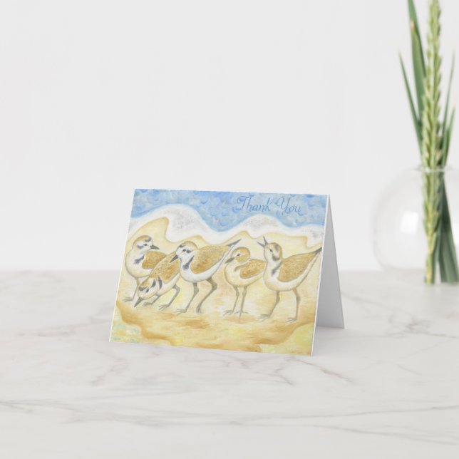 Snowy Plover thank you notecard (Front)