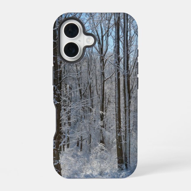 Snowy Poplar Forest I  iPhone 16 Case (Back)