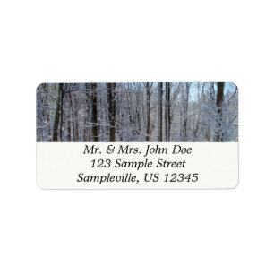 Snowy Poplar Forest I  Label