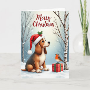 Snowy Pup Christmas Card