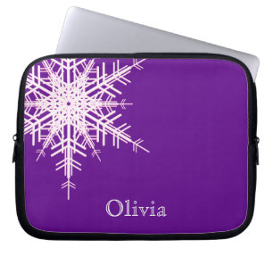 Snowy Purple Laptop Sleeve