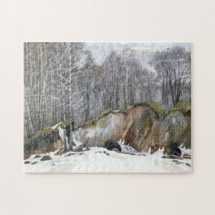 Snowy ravine jigsaw puzzle