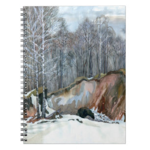 Snowy ravine notebook
