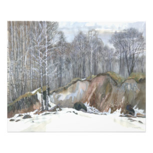 Snowy ravine photo print